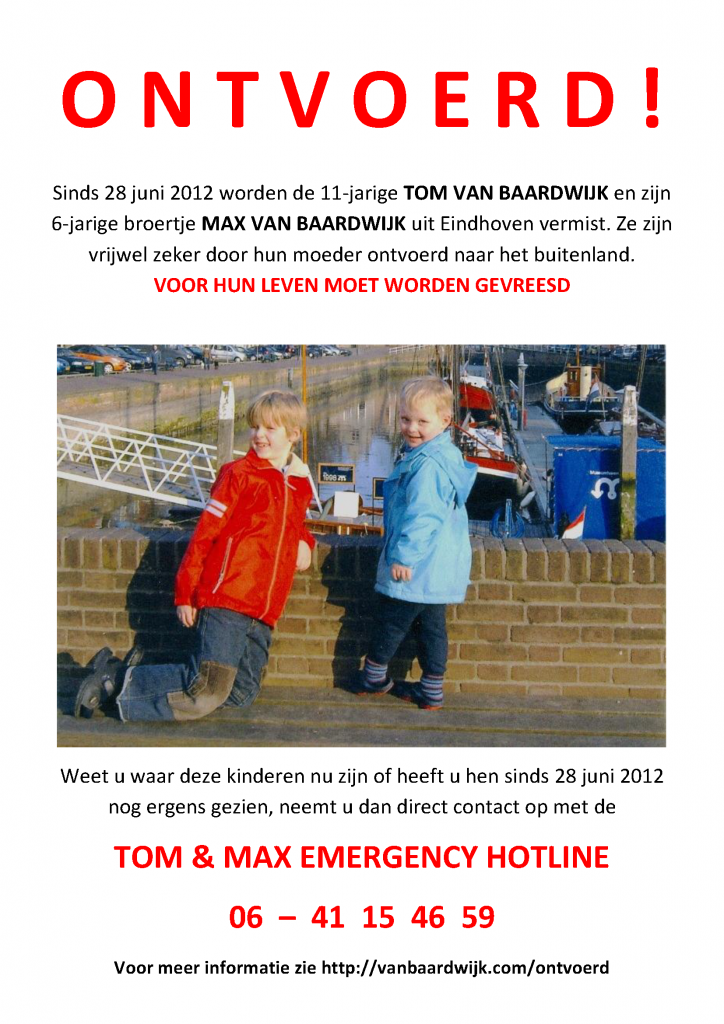 Ontvoerd: Tom en Max van Baardwijk